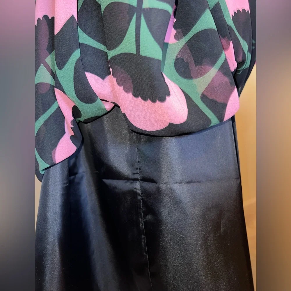 Orla Kiely Black and Pink Midi Dress - Picture 4 of 7